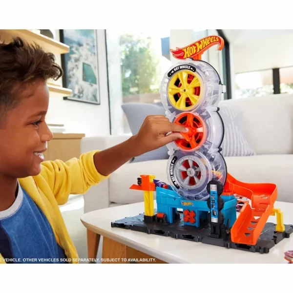 PISTA HOT WHEELS CITY SUPER TIENDA DE LLANTAS - Imagen 5