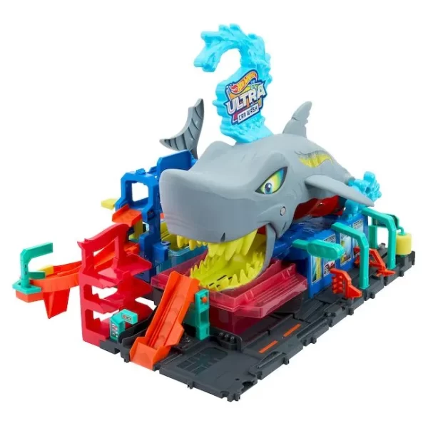PISTA HOT WHEELS CITY TUNEL DE LAVADO DEL SUPERTIBURON - Imagen 2
