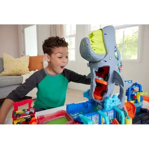 PISTA HOT WHEELS CITY TUNEL DE LAVADO DEL SUPERTIBURON - Imagen 3