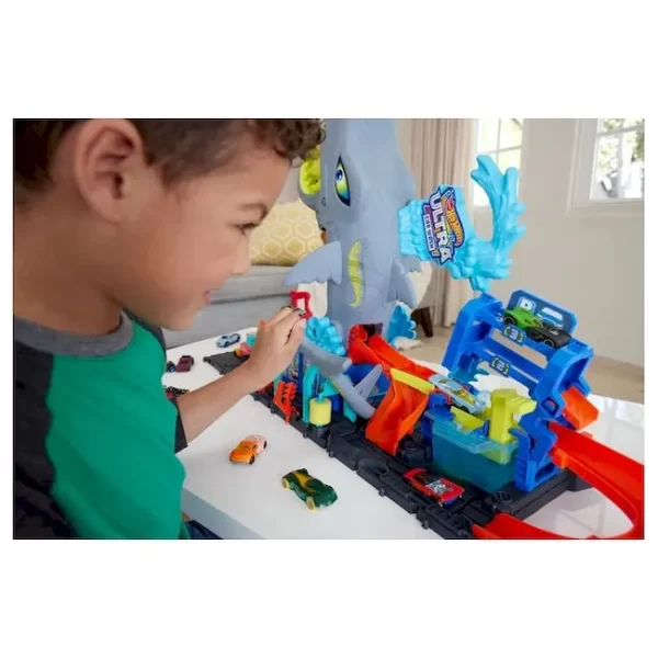 PISTA HOT WHEELS CITY TUNEL DE LAVADO DEL SUPERTIBURON - Imagen 4