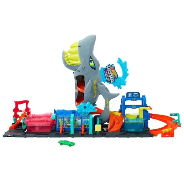 PISTA HOT WHEELS CITY TUNEL DE LAVADO DEL SUPERTIBURON - Imagen 5
