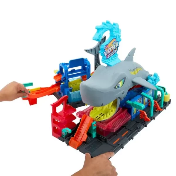 PISTA HOT WHEELS CITY TUNEL DE LAVADO DEL SUPERTIBURON - Imagen 7