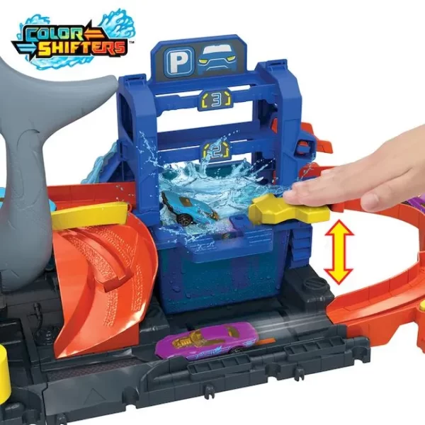 PISTA HOT WHEELS CITY TUNEL DE LAVADO DEL SUPERTIBURON - Imagen 8