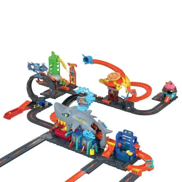 PISTA HOT WHEELS CITY TUNEL DE LAVADO DEL SUPERTIBURON - Imagen 10